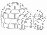 Igloo Coloring Page sketch template