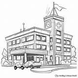 Hospital Buildings And Architecture – Free Printable Coloring Pages🌴  sketch template