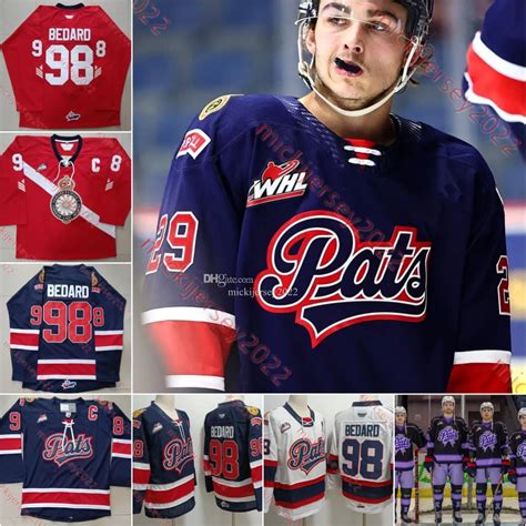 Connor Bedard Parker Berge Regina Pats Hockey Jersey Custom Tanner ...