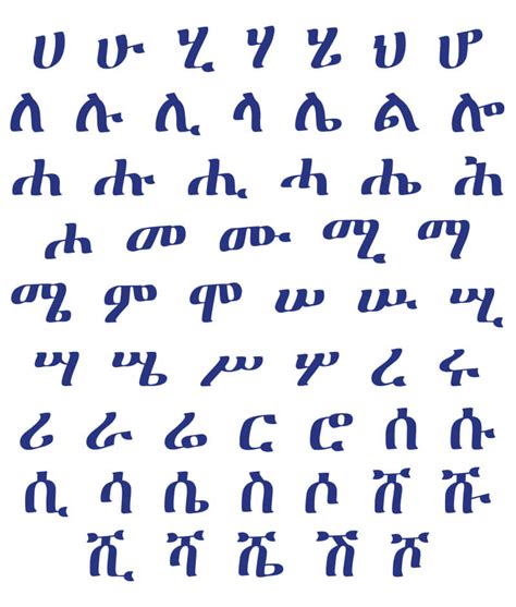 Eritrean Alphabet Tigrinya