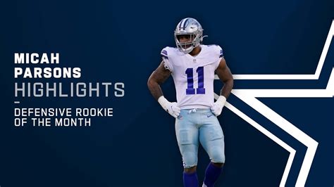 Micah Parsons Highlights | Defensive Rookie of the Month - YouTube