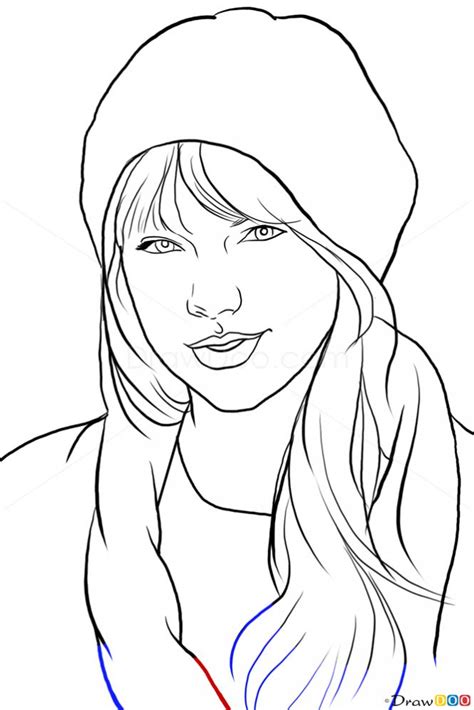 How to Draw Taylor Swift, Famous Singers | Taylor swift drawing, Easy drawings, Drawings