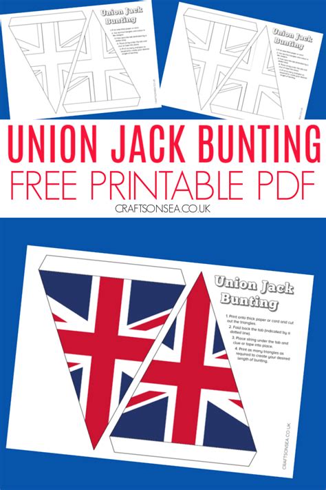 Free Printable Union Jack Bunting - Crafts on Sea