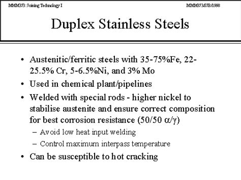 Duplex Stainless Steels