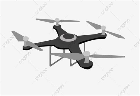 Black Drones Clipart Transparent Background, 2 5d Black Drone Illustration, Drone Clipart, Black ...