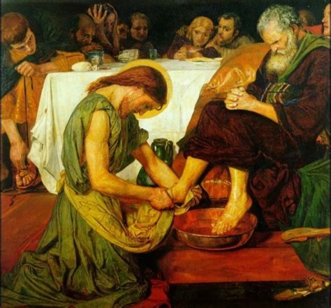 Ford Madox Brown Jesus washing Peter's feet at the Last Supper Painting | Best Paintings For Sale