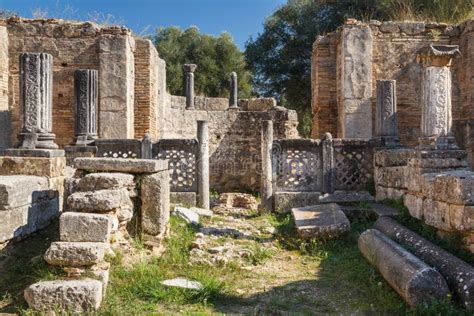 Ruins of the Ancient Greek City of Olympia, Peloponnese Stock Photo ...