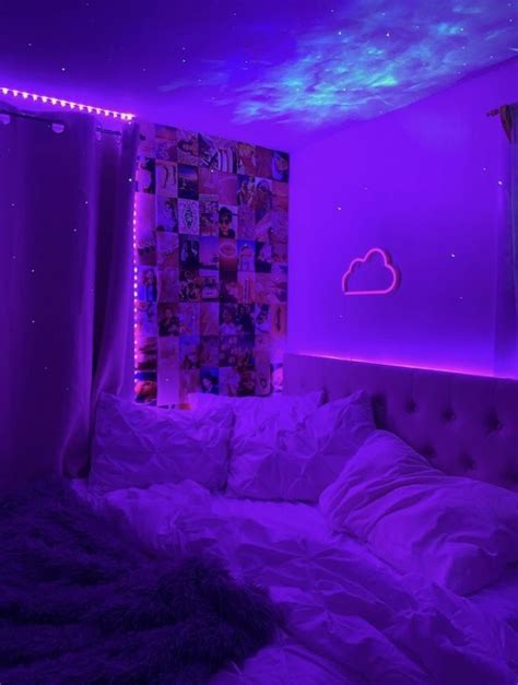 Purple Vibe Aesthetic Room | Neon room, Purple room decor, Room ideas bedroom