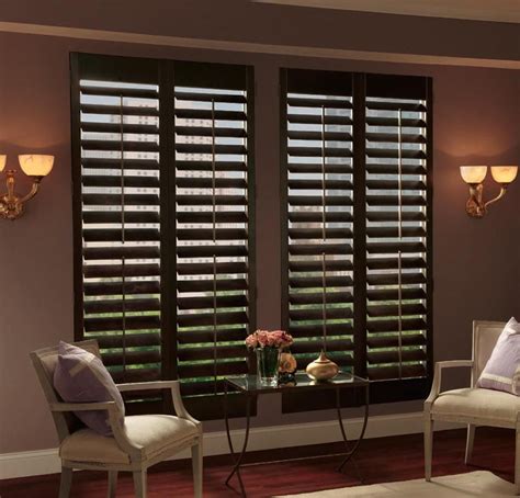 Dark Wood Window Blinds — Randolph Indoor and Outdoor Design