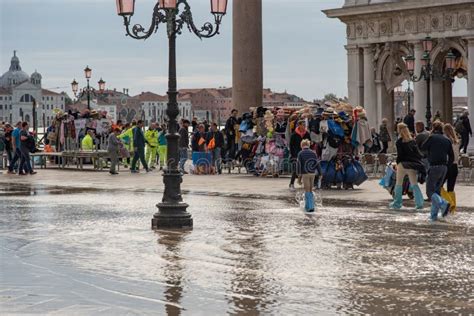 Palazzo San Marco, Venice, ITALY - October 08, 2021: Flood in Venice ...