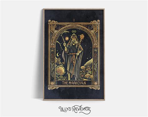 Printable Tarot Card the Magician Art Print Tarot Wall Art Mystical ...