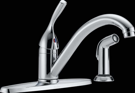 Delta 400-DST Classic Single Handle Kitchen Faucet with Spray in Chrome