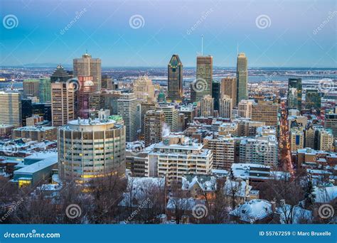 Montreal Downtown in Winter Stock Image - Image of frozen, snow: 55767259