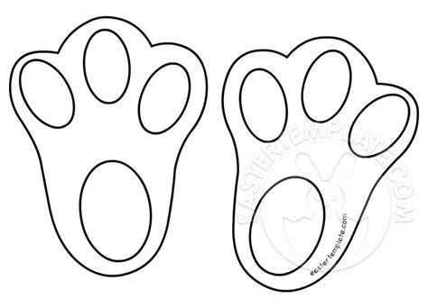 Template For Bunny Feet