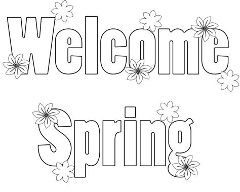 Welcome Spring Coloring Pages