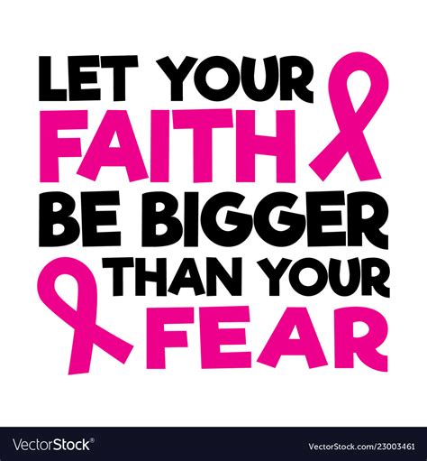 Breast cancer quote and saying Royalty Free Vector Image