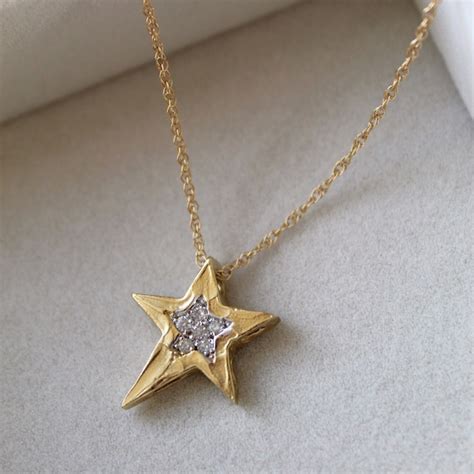 Shooting Star Diamond Necklace 14k Gold | Celestial J… - Gem