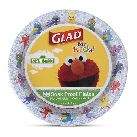 Buy Glad for Kids Sesame Street Pals 8.5” Paper Plates | Sesame Street ...