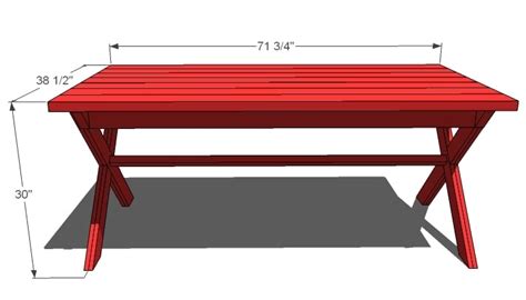 Classic X Picnic Table (No Benches) | Ana White