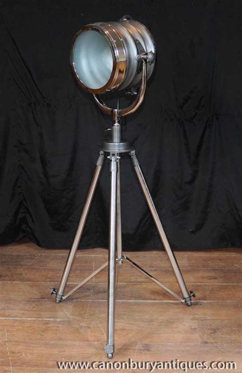 Chrome Tripod Floor Lamp Architectural Lighting Light Interiors