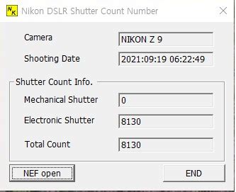 New Nikon Shutter Count Software v3.0 released with Z9 support (free ...