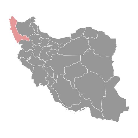 West Azerbaijan province map, administrative division of Iran. Vector illustration. 28283200 ...