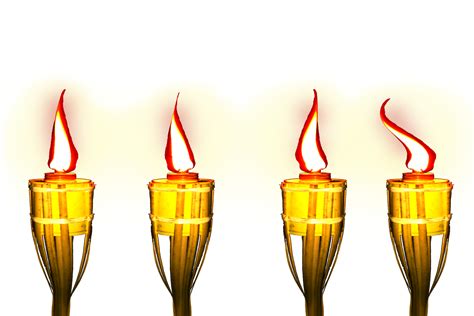 light fire for bamboo lamp posts at night Eid Eve Celebration 25368658 PNG