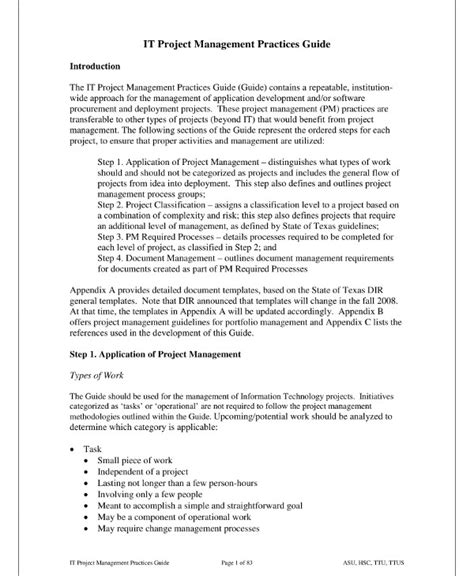 IT Project Plan - 9+ Examples, Format, Pdf