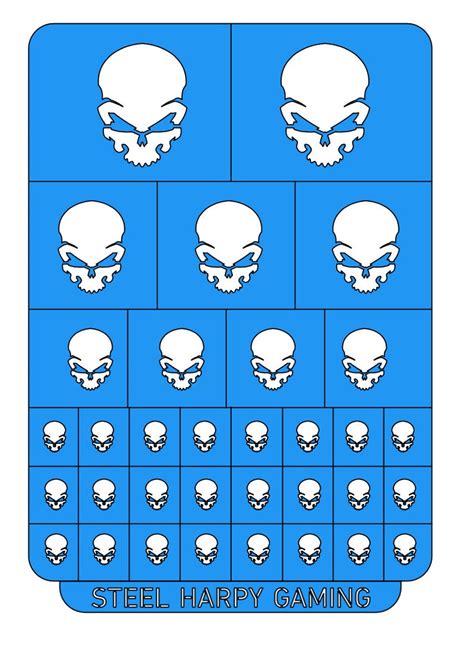 Skulls Wargaming Airbrush/painting Stencil - Etsy