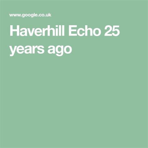 Haverhill Echo 25 years ago - September 27, 1990 | 25 years, Haverhill, Echo