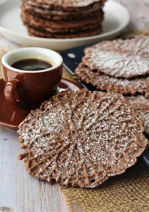 Chocolate Pizzelle Cookies - Mangia Bedda