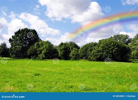 Landscape With Rainbow Stock Photography - Image: 5824882