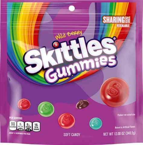 Skittles Wild Berry Gummy Candy, Sharing Size - 12 oz Bag - Walmart.com