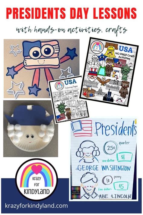 Presidents Day Activities for Kindergarten and Preschool Lessons, Centers, Crafts | Kindergarten ...