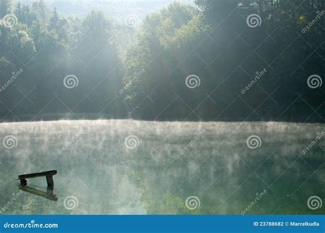 Fog on the lake stock photo. Image of morning, autumn - 23788682