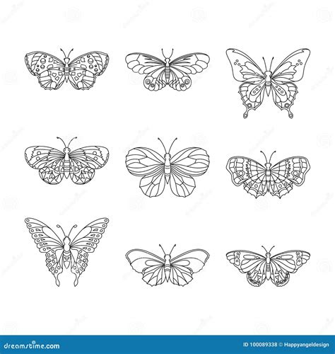 Simple Butterfly Outline Clipart