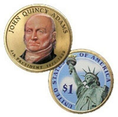 2008 P + D COLORIZED JOHN QUINCY ADAMS DOLLAR COIN | eBay