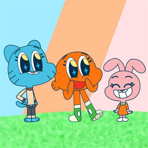 Gumball, Darwin, and Anais Cute Version by KittyUndercover on DeviantArt