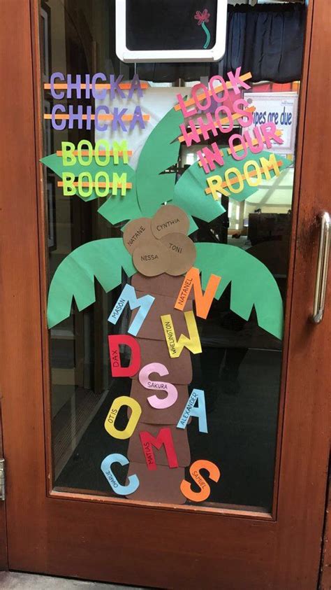 Classroom Door Decor - Chicka Chicka Boom Boom | Door decorations ...