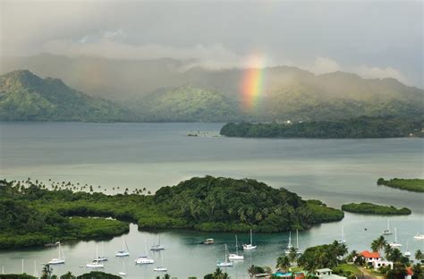 Savusavu marina and Nawi islet, Vanua Levu island, Fiji - Fiji Beaches