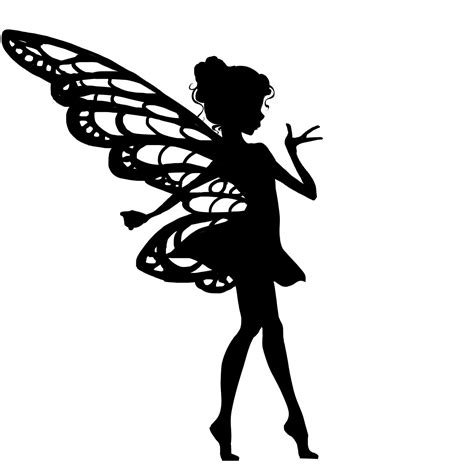 black and white fairy - Clip Art Library