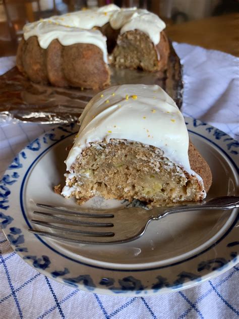 Rhubarb Sour Cream Cake With Lemon Cream Cheese Frosting - The Farming Wife