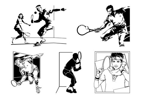 Vector Tennis Players - Download Free Vector Art, Stock Graphics & Images