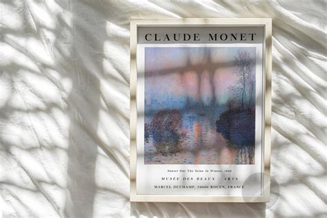 Claude Monet Sunset on the Seine in Winter Claude Monet - Etsy