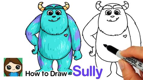 How to Draw Sulley Easy | Monsters Inc. - YouTube