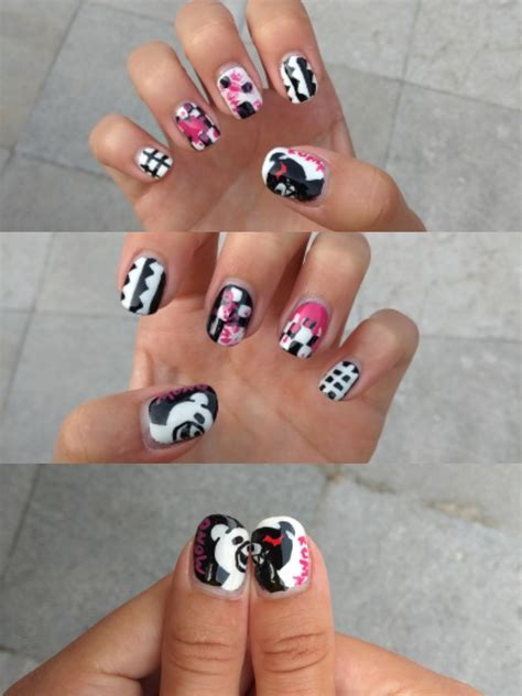 Made some monokuma fan art on my nails : r/danganronpa