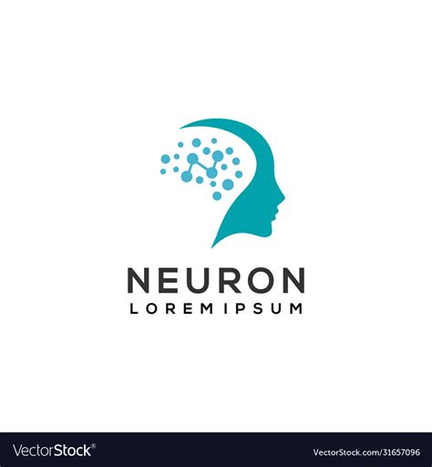 Brain logo neuron Royalty Free Vector Image - VectorStock