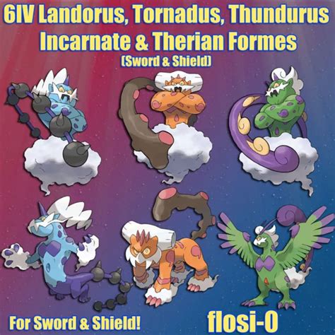 6IV SHINY LANDORUS Thundurus Tornadus Therian Incarnate Pokemon Sword and Shield $13.41 ...