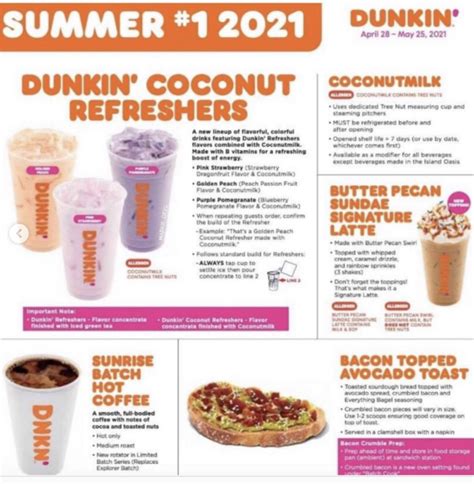 Dunkin Donuts Summer Menu 2024 - Billye Eveleen