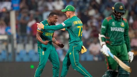 South Africa leads against Bangladesh at Cricket World Cup | CTV News